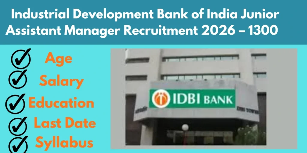 IDBI Recruitment 2026