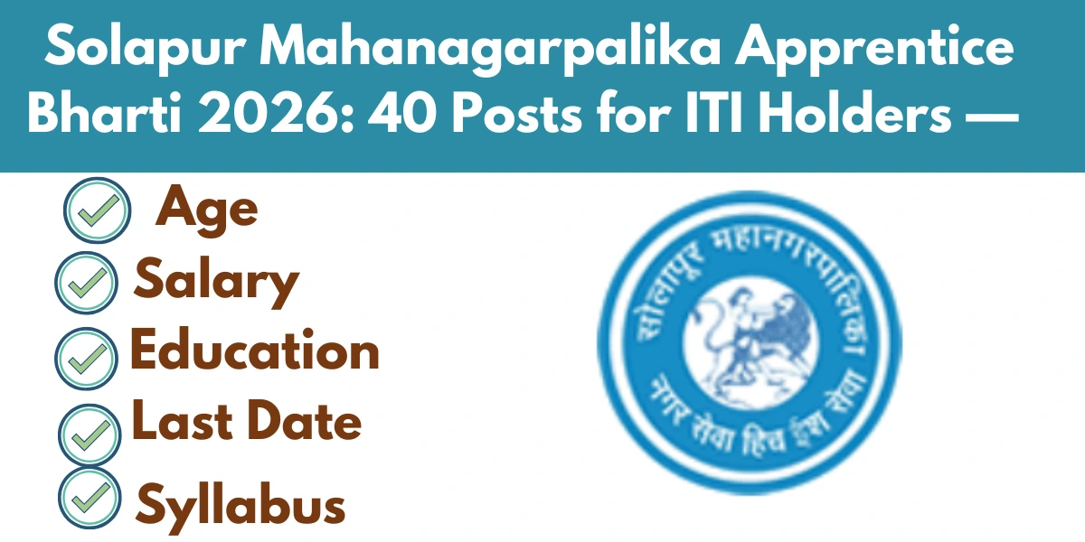 Solapur Mahanagarpalika bharti 2026