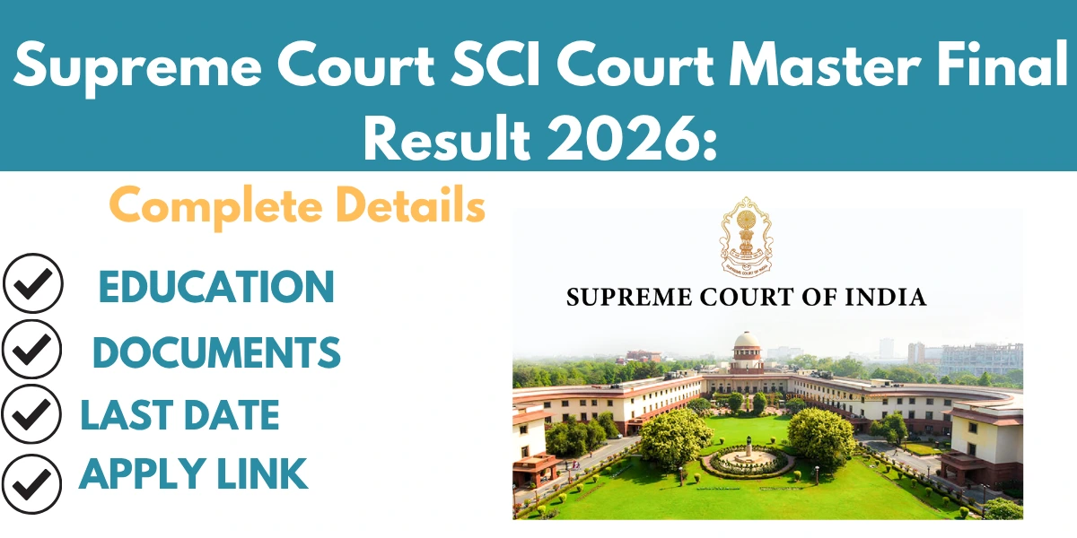 Supreme Court SCI Court Master Final Result 2026: