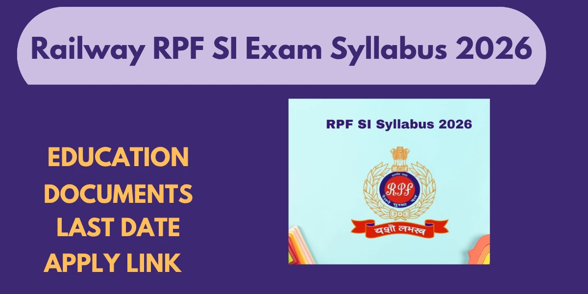 Railway RPF SI Exam Syllabus 2026: Complete Subject-Wise Guide