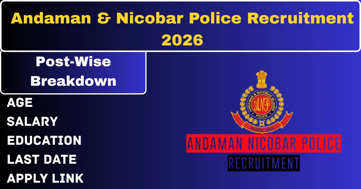 Andaman & Nicobar Police Recruitment 2026