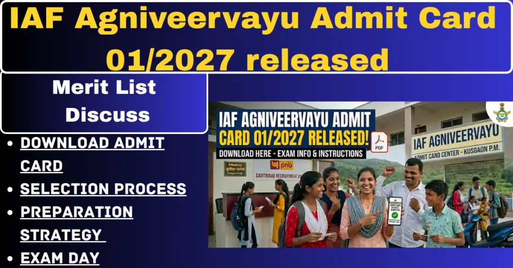 IAF Agniveervayu Admit Card 01/2027 Released – Do this things Before Exam Day