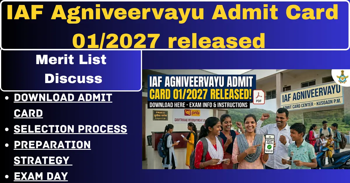 IAF Agniveervayu Admit Card 01/2027 released