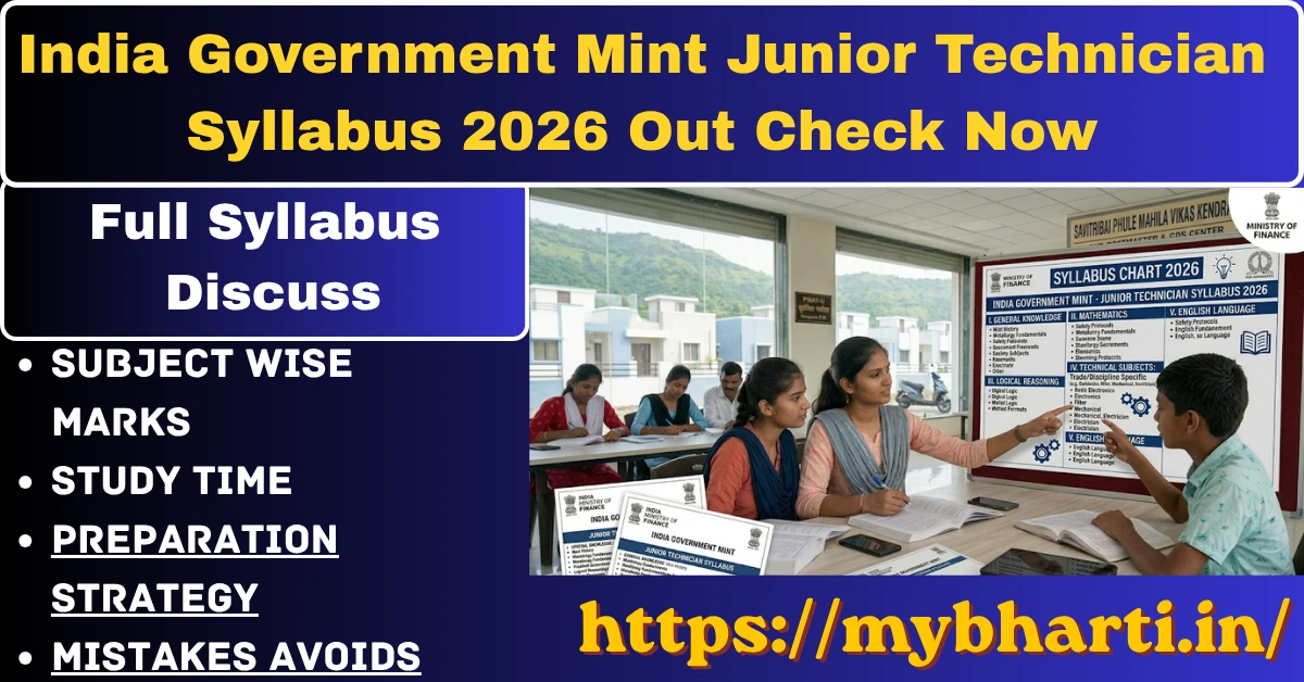 India Government Mint Junior Technician Syllabus 2026