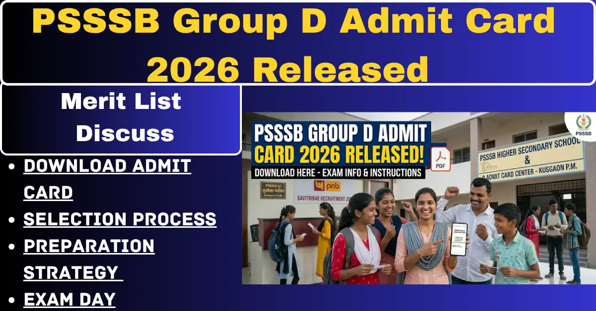 PSSSB Group D Admit Card 2026 released
