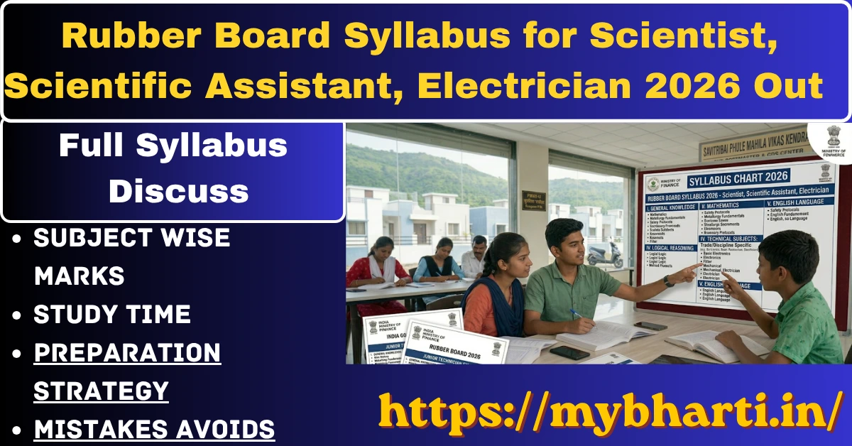 Rubber Board Syllabus for Scientist, Scientific Assistant, Electrician 2026