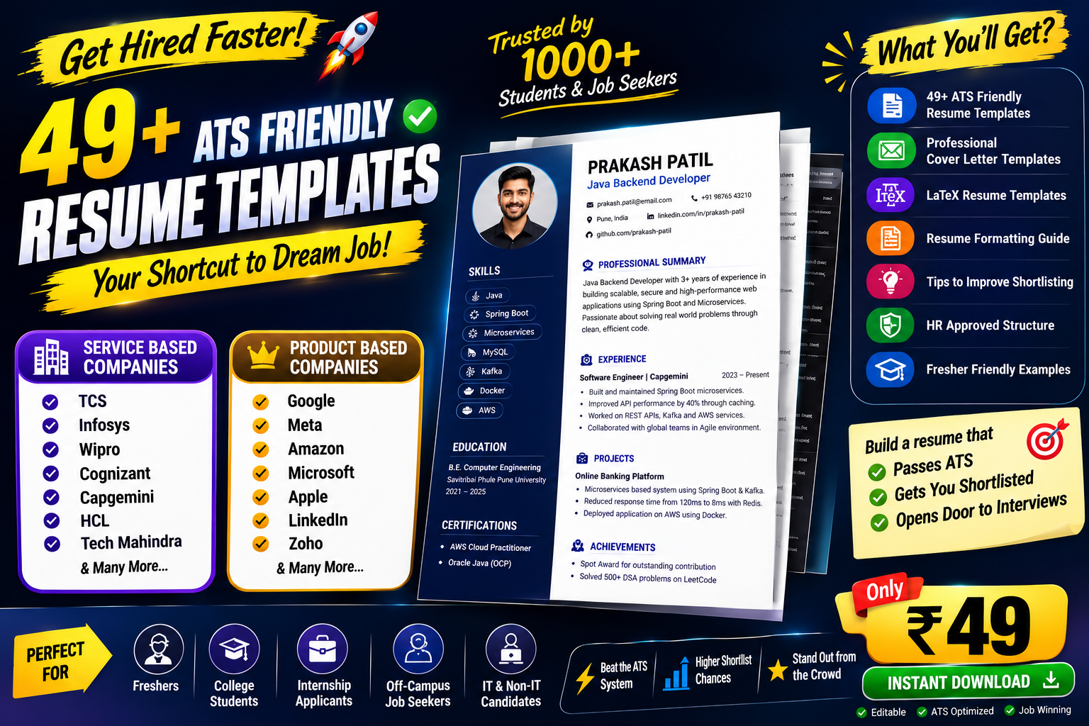 49+ ATS Friendly Resume Templates